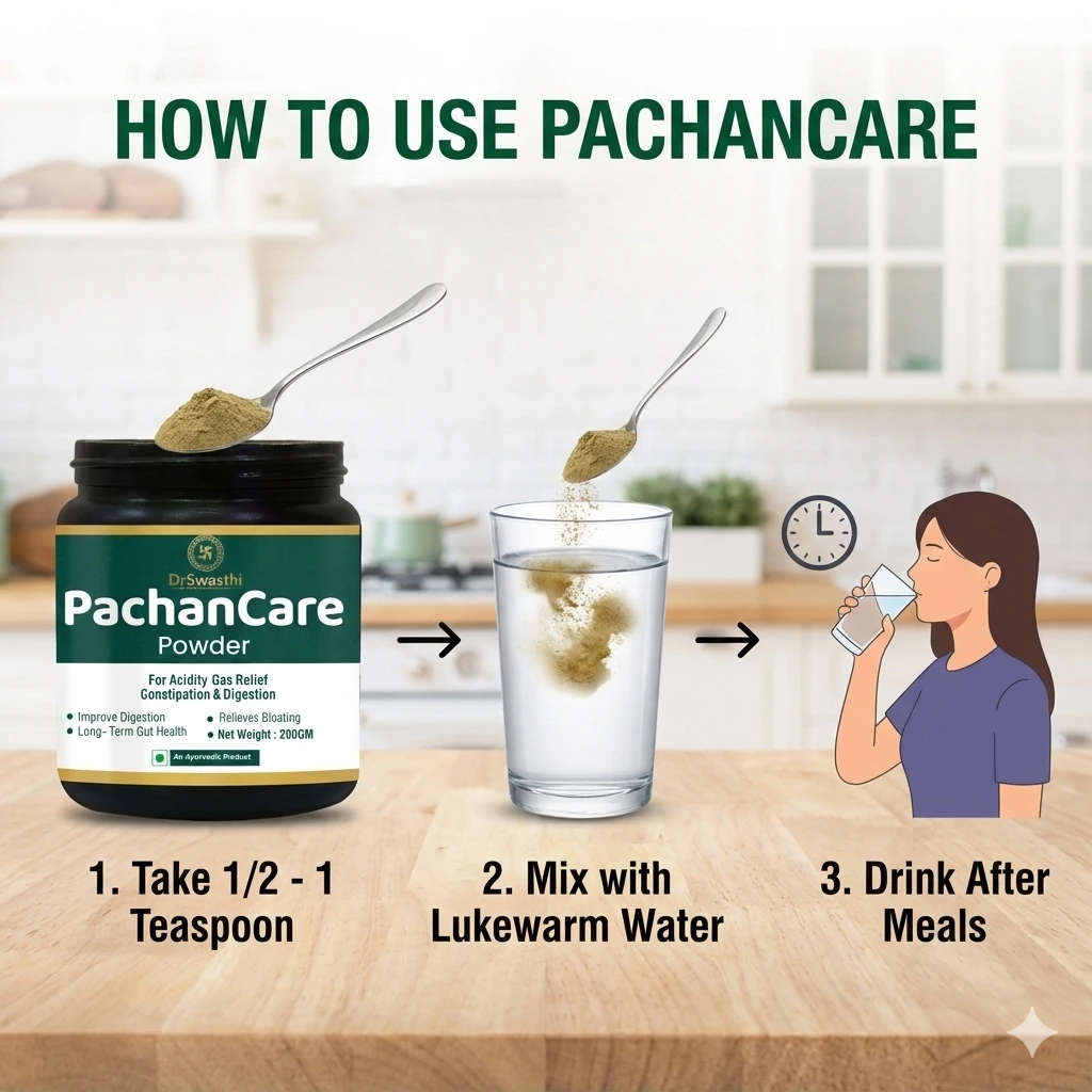 pachancare digestive powder instant relief from gas & acidity